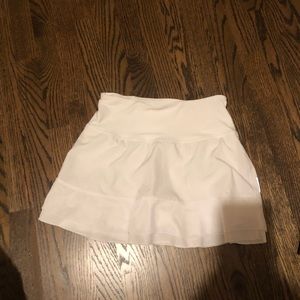 White tennis skirt